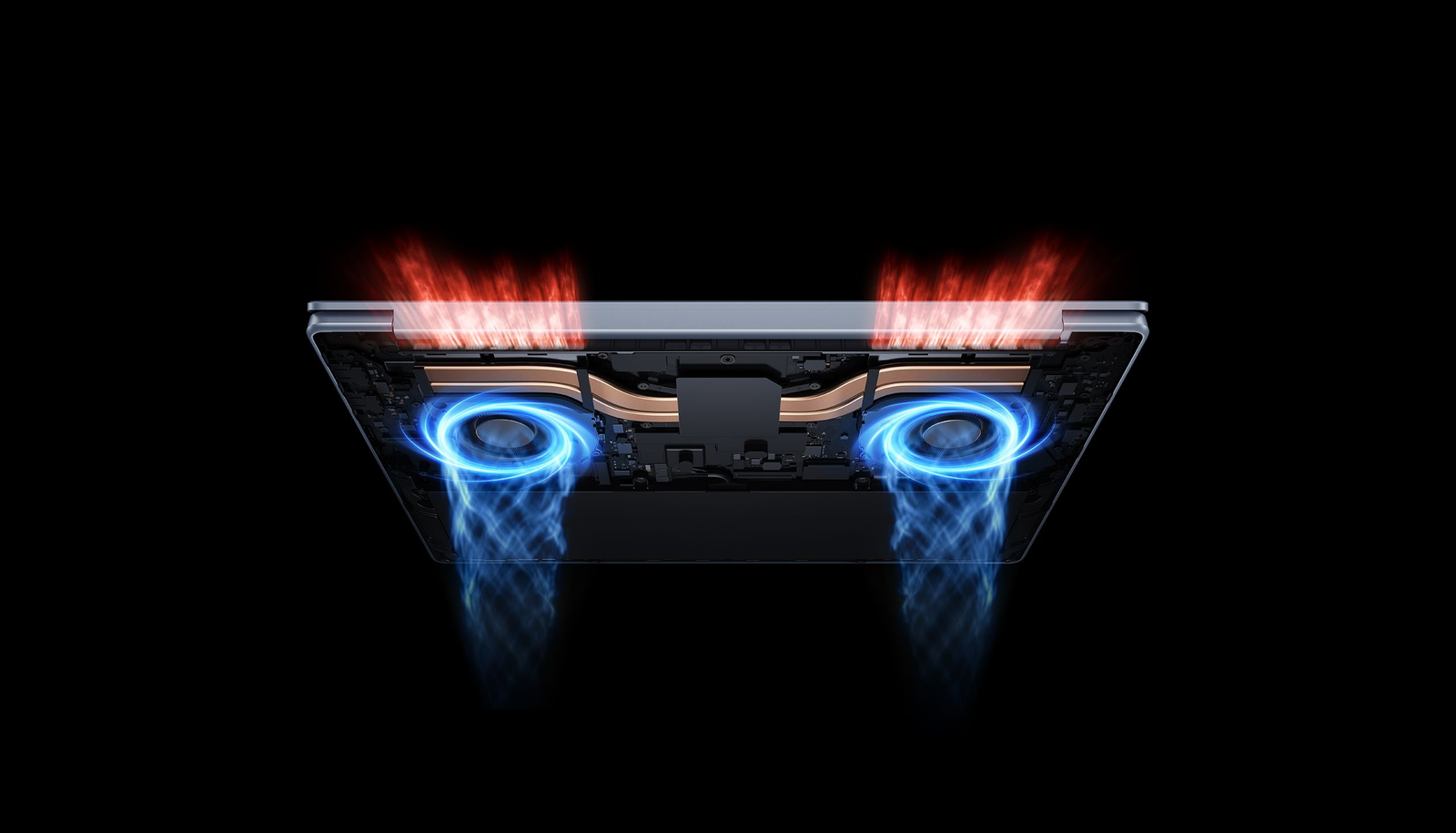 Sistema di raffreddamento doppia ventola e doppio heat-pipe del Xiaomi Redmibook 14 Pro 2026