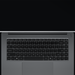 Tastiera completa e ampio touchpad Xiaomi Redmibook 16 (2026) vista dall alto